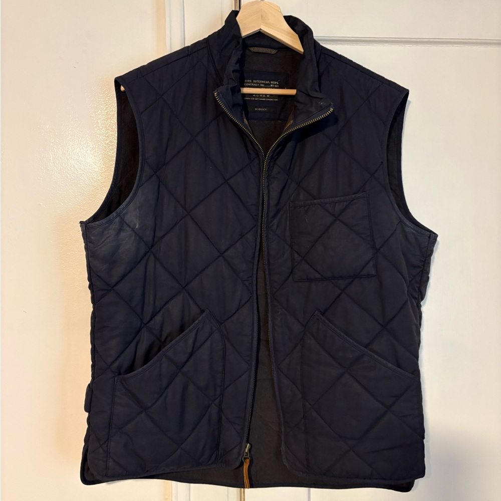 J. Crew Men's Quilted Navy Vest